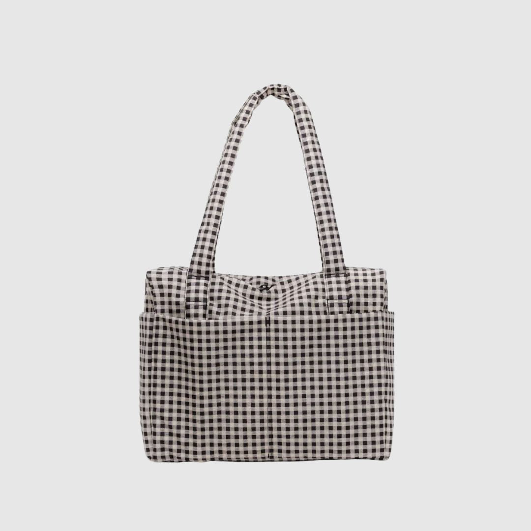 Baggu Cloud Carry-On Small - Black & White Gingham