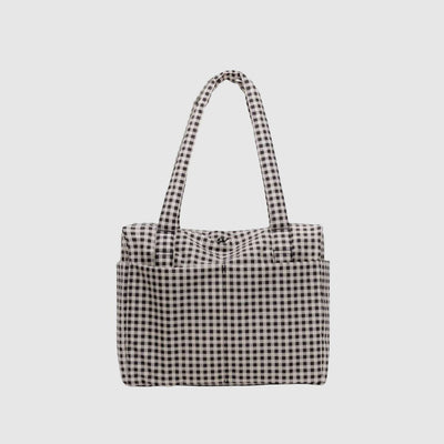 Baggu Cloud Carry-On Small - Black & White Gingham