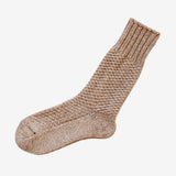 Nishiguchi Kutsushita Wool Cotton Boot Socks - Beach Stone
