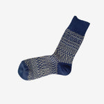 Nishiguchi Kutsushita Wool Jacquard Socks - Seagull Blue