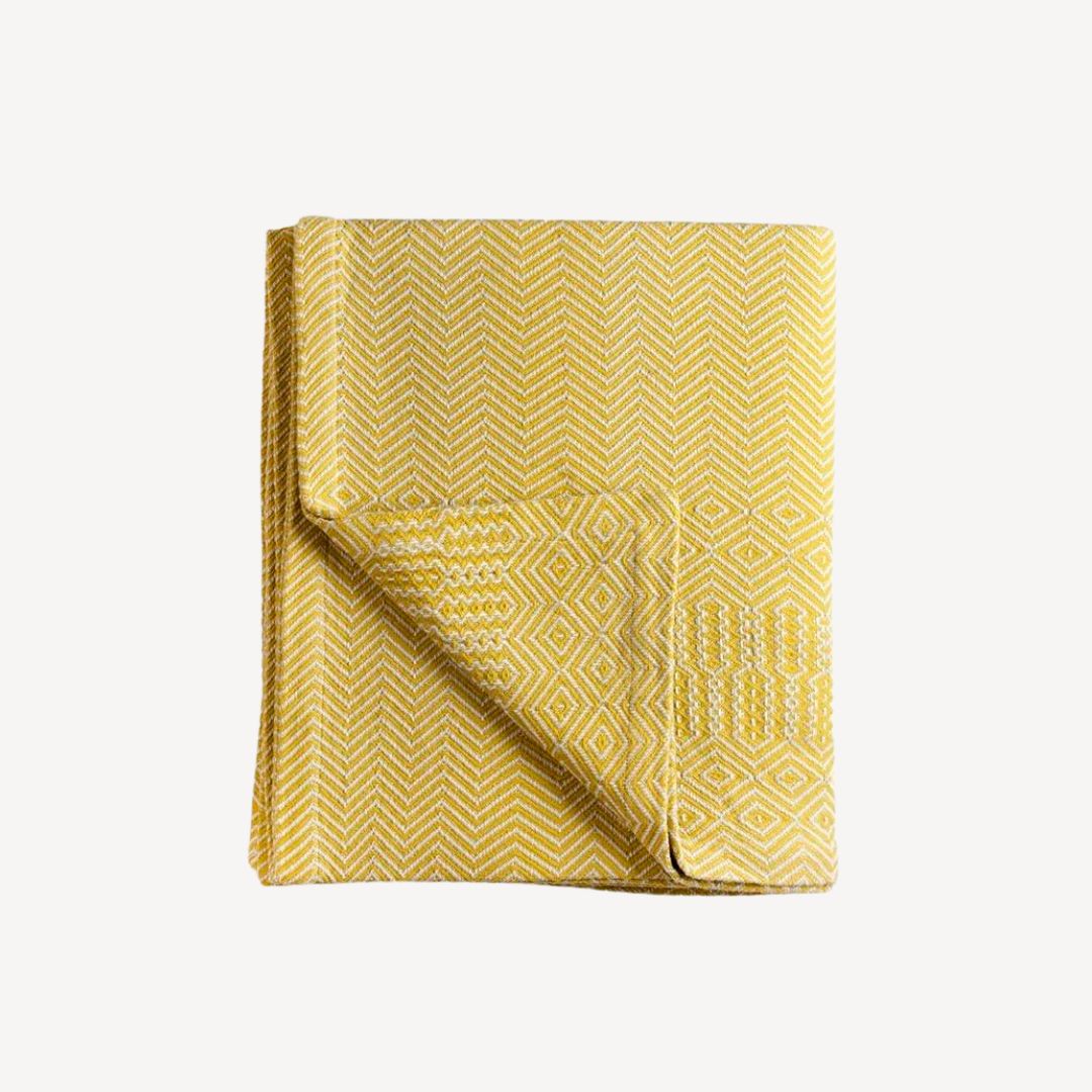 Mungo Cotton Throw Bakuba - Turmeric_Simple_Beautiful_Things