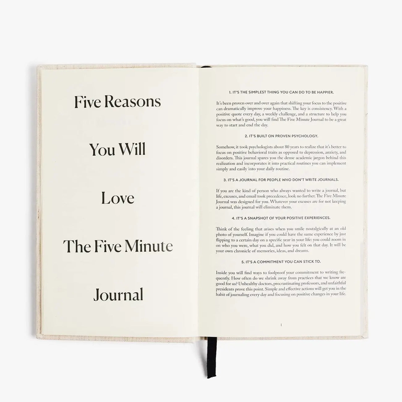 Intelligent Change - The Five Minute Journal Black
