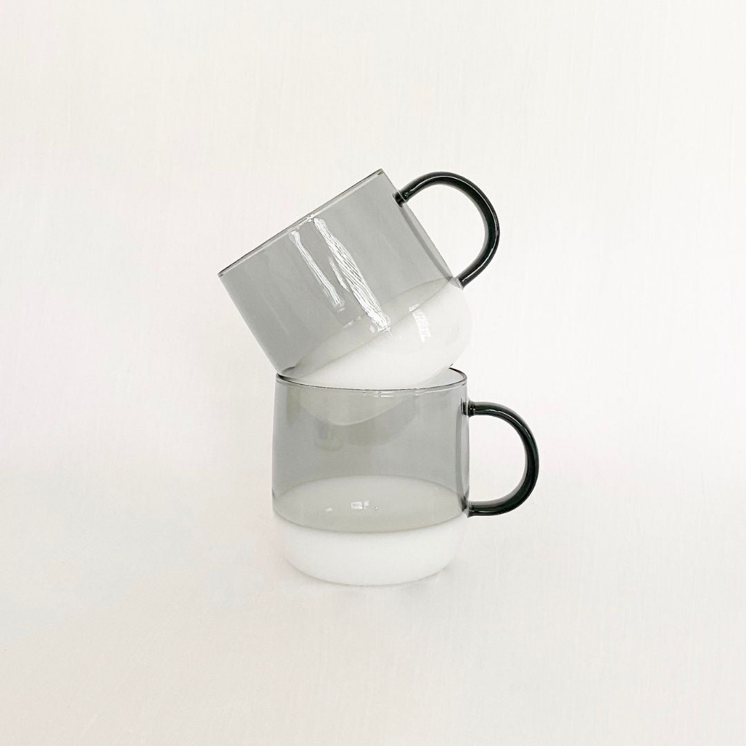 Glass Two-tone Mug 350ml - Grey_Simple_beautiful_things