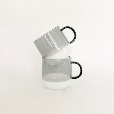 Glass Two-tone Mug 350ml - Grey_Simple_beautiful_things