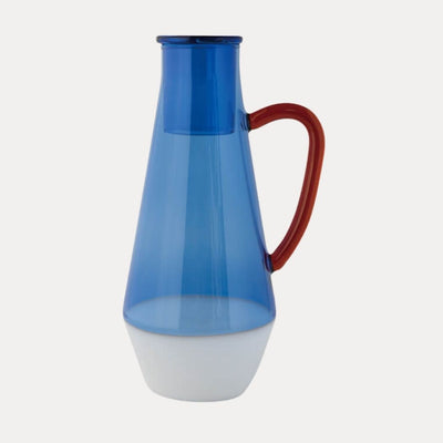 Glass Two-tone Carafe 1L - Blue