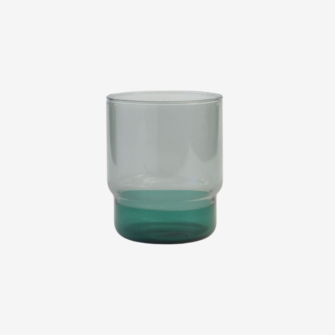 two_tone_stacking_glass_300ml_grey/green_simple_beautiful_things
