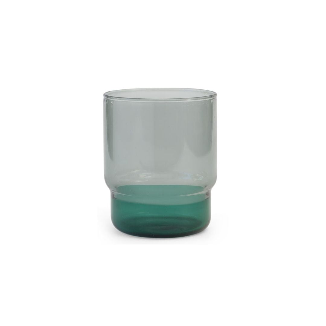 two_tone_stacking_glass_300ml_grey/green_simple_beautiful_things