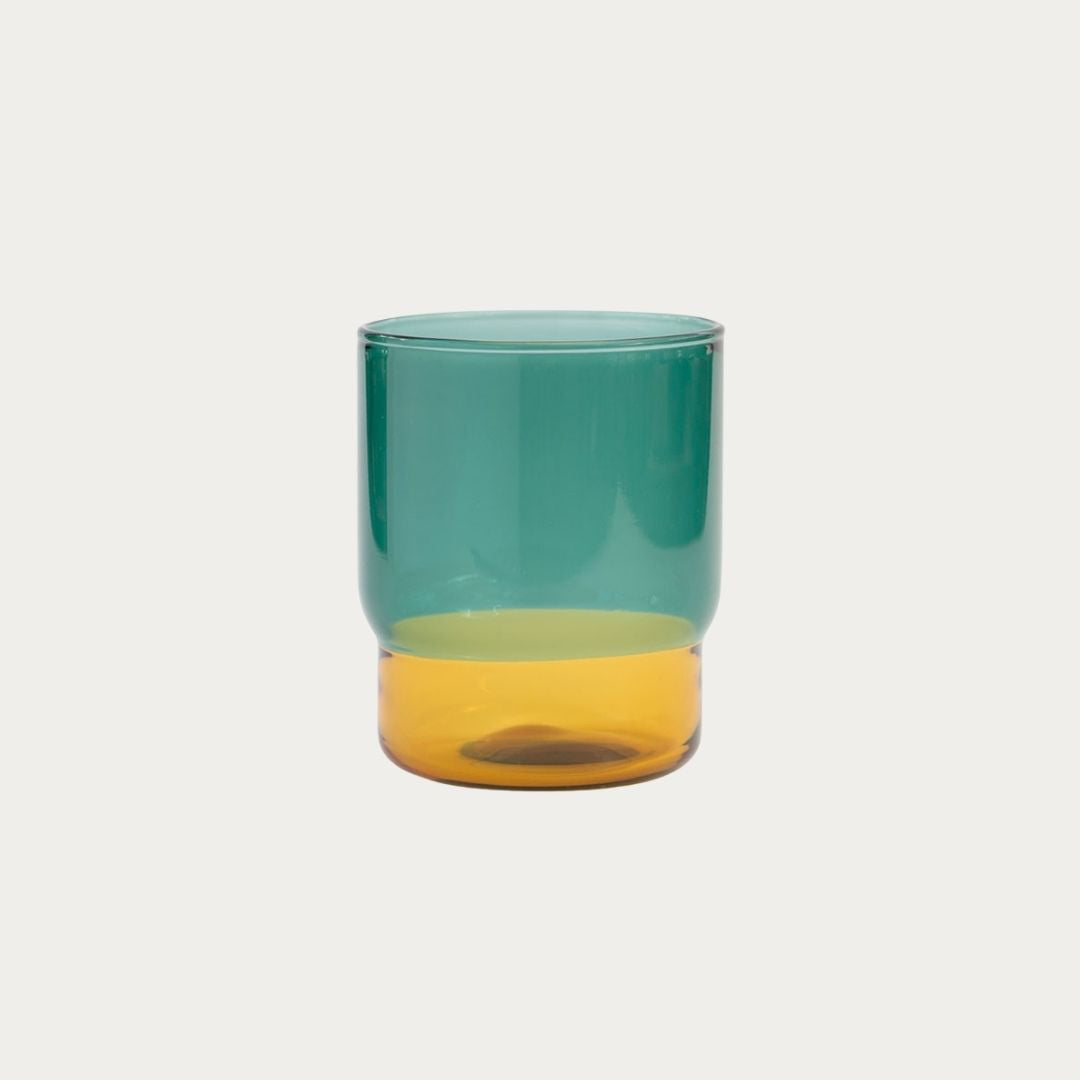 Two-tone Stacking Glass 300ml - Green / Yellow