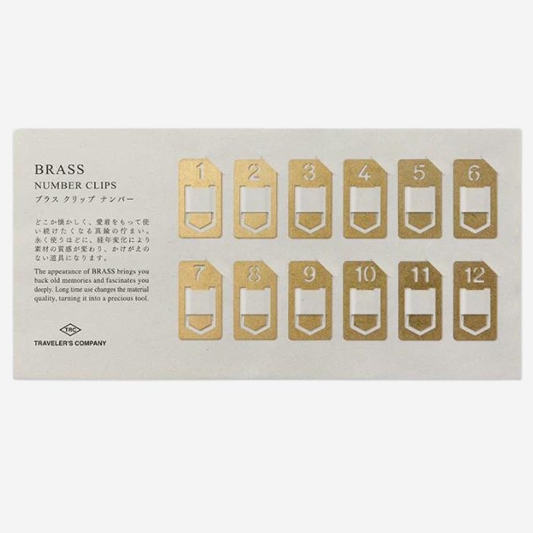Traveler's Company - Brass Clips Number_Simple_beautiful_Things