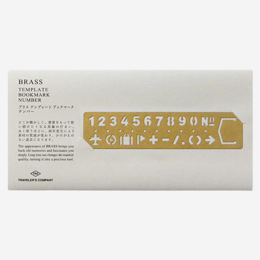 Traveler's Company - Brass Template and Bookmark Numbers_Simple_Beautiful_Things