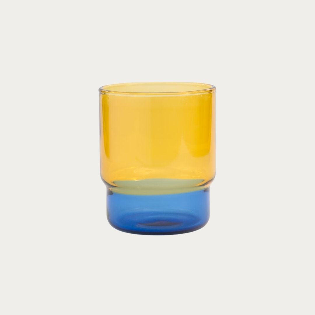 Two-tone Stacking Glass 300ml - Yellow / Blue