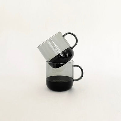 Glass Two-tone Mug 350ml - Black_Simple_beautiful_things