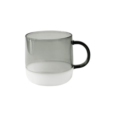 Glass Two-tone Mug 350ml - Grey