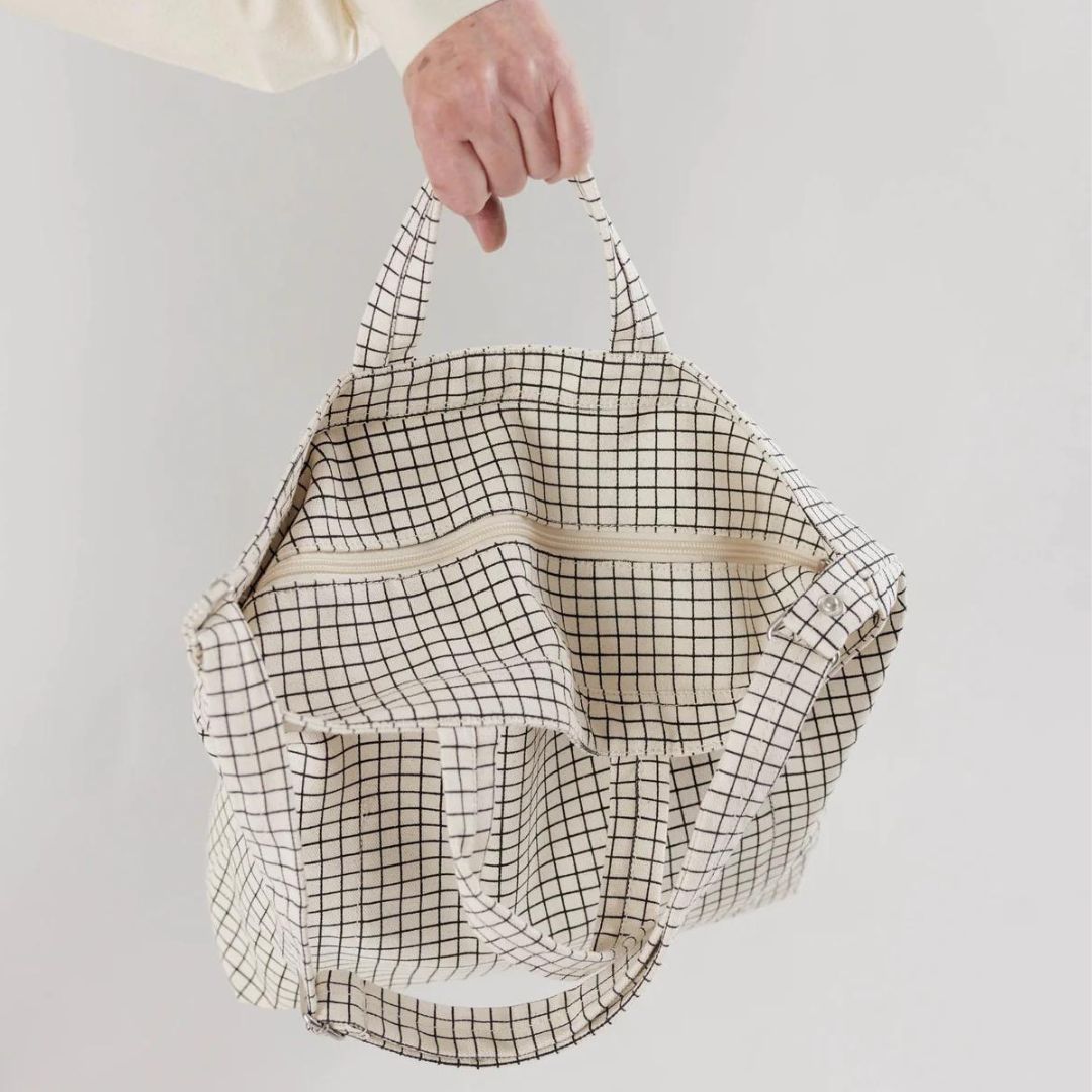 Baggu Duck Baggu Zip Tote Baggu Horizontal ZIP Duck Bag- Natural