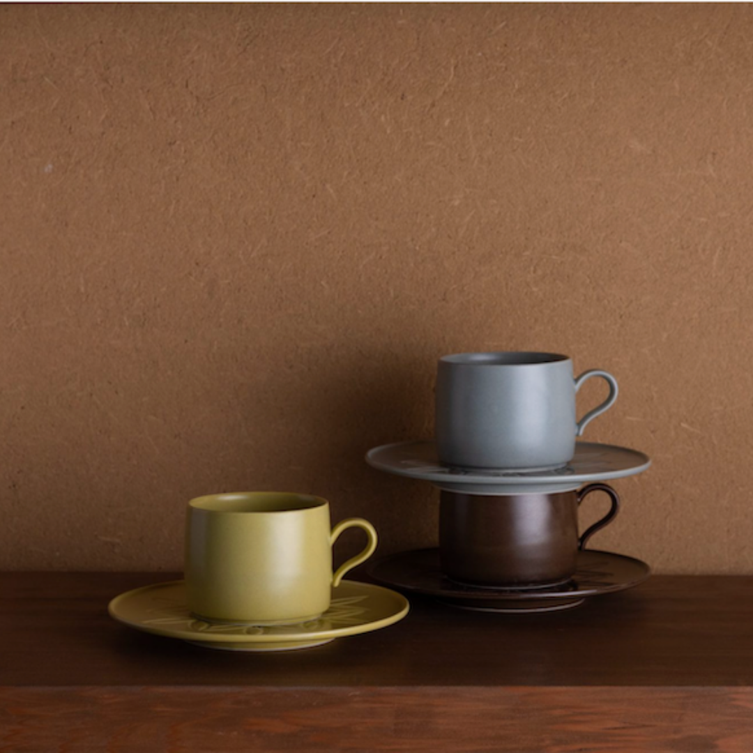 Jicon Flower Cup and Saucer Rusty Brown_Simple_Beautiful_Things
