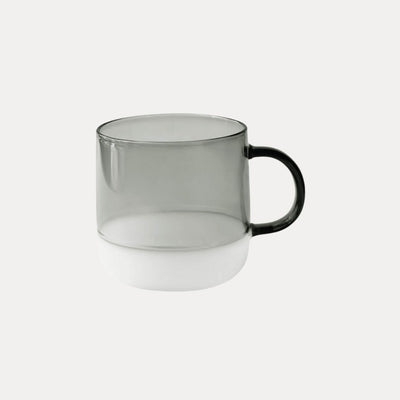 Glass Two-tone Mug 350ml - Grey