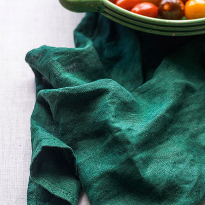 Linen Tea Towel - Vert