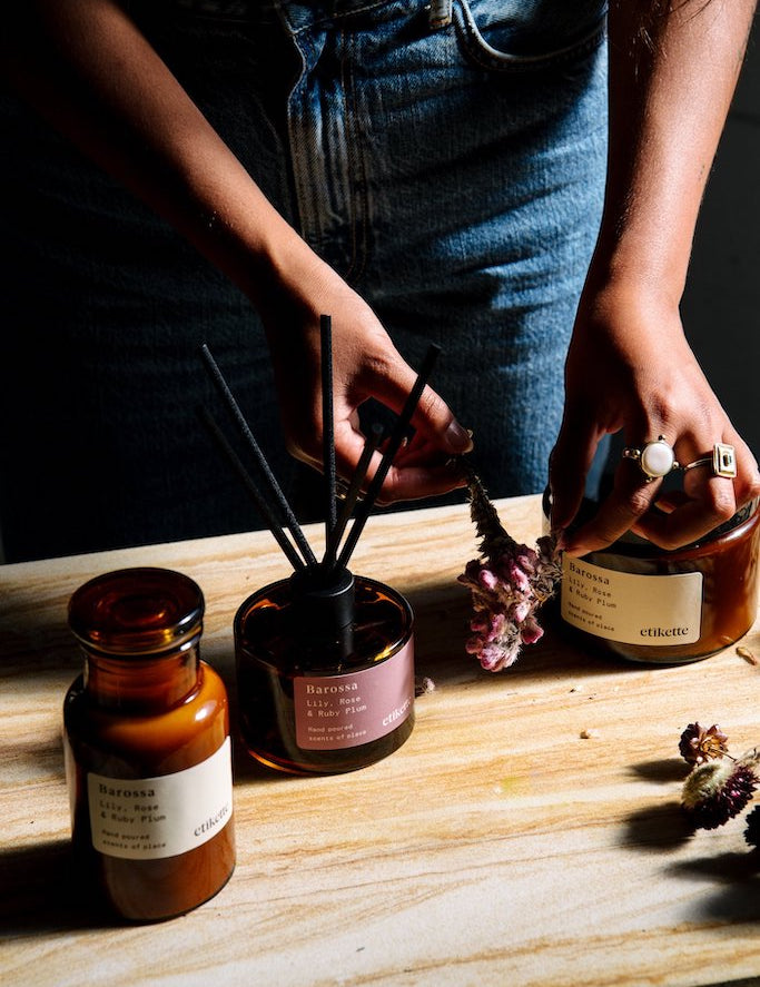 Etikette-candles-Barossa-red-rose-ruby-plum-candle-eco-reed-diffuser-diffusers-amber-glass-jar-soy-wax-Simple_Beautiful-Things