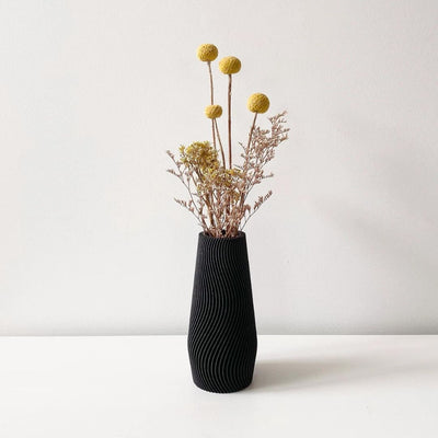 Vase - Wave Black