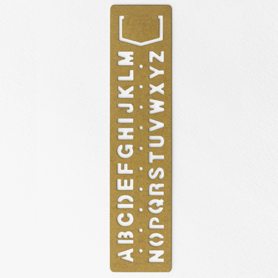 Traveler's Company Brass Template Alphabet2_Simple_Beautiful_Things