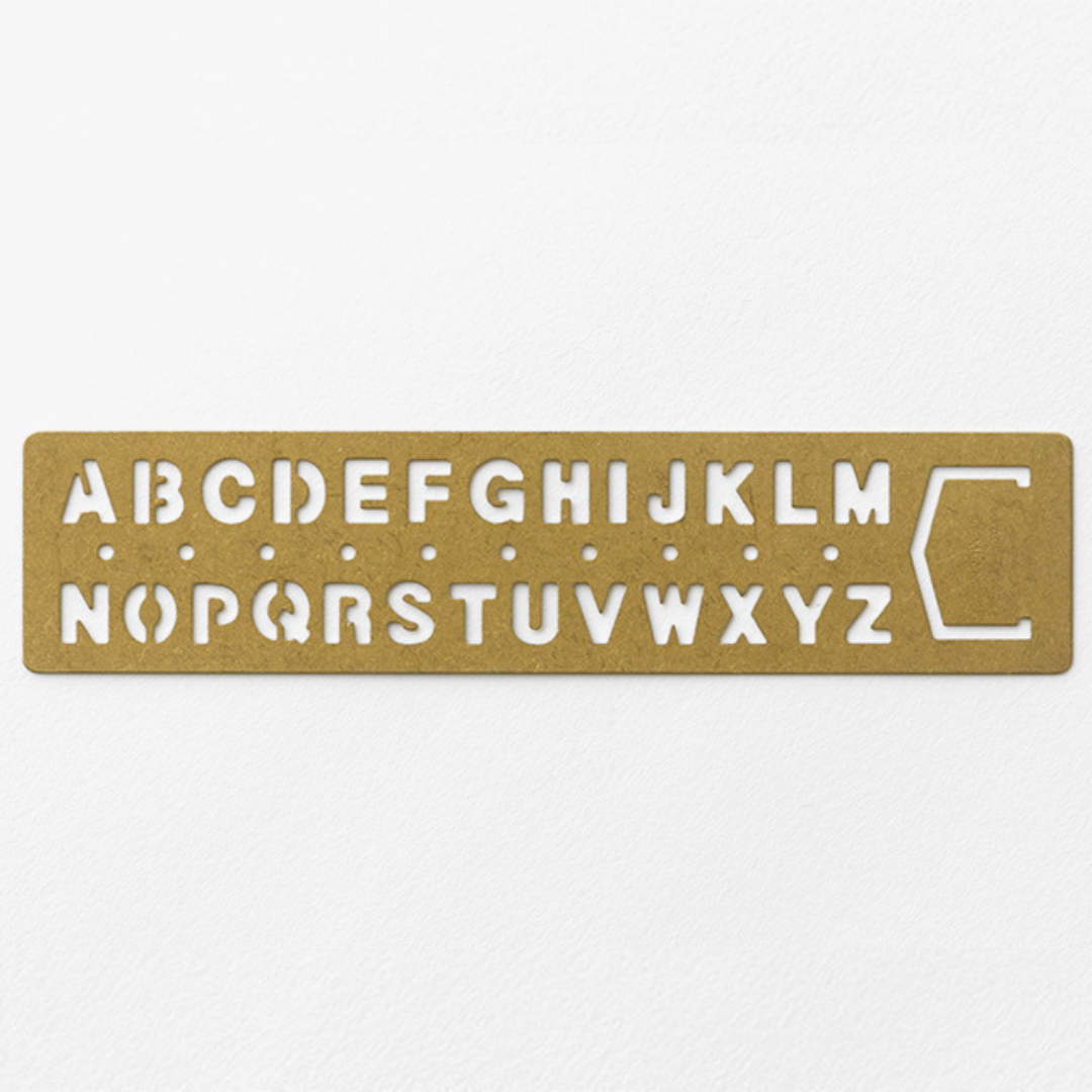 Traveler's Company Brass Template Alphabet2_Simple_Beautiful_Things