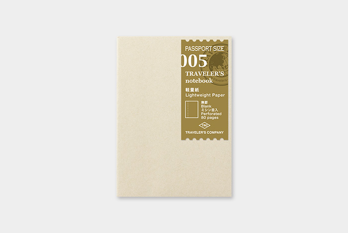 Traveler's Notebook Refill - Blank Light weight paper, Passport size - simplebeautifulthings