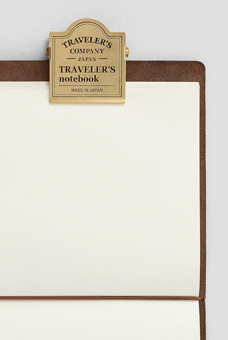 Traveler's Notebook Accessories - Brass clip Logo - simplebeautifulthings